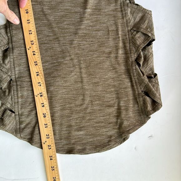 Lululemon Var City Muscle Tank Running Workout Heathered Olive Hip Length Size 4 - Picture 7 of 8